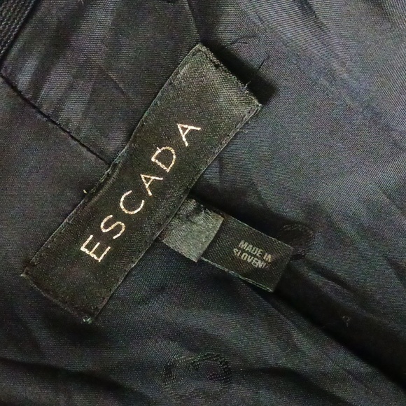 Escada Vtg Green Purple Plaid W Buckles Jacket. - Picture 7 of 8